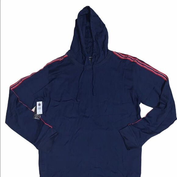 Burnside Men’s Stripe Sleeve Pullover Hoodie - Picture 3 of 10